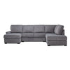 Kaylin 4-Piece Sectional with Left-Facing Chaise - Grey