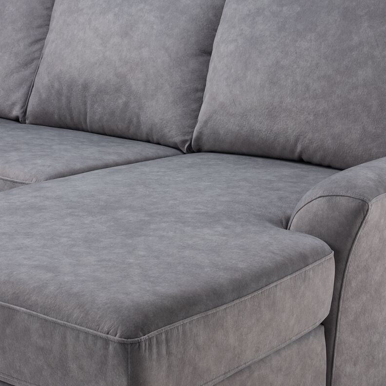 Kaylin 4-Piece Sectional with Right-Facing Chaise - Grey