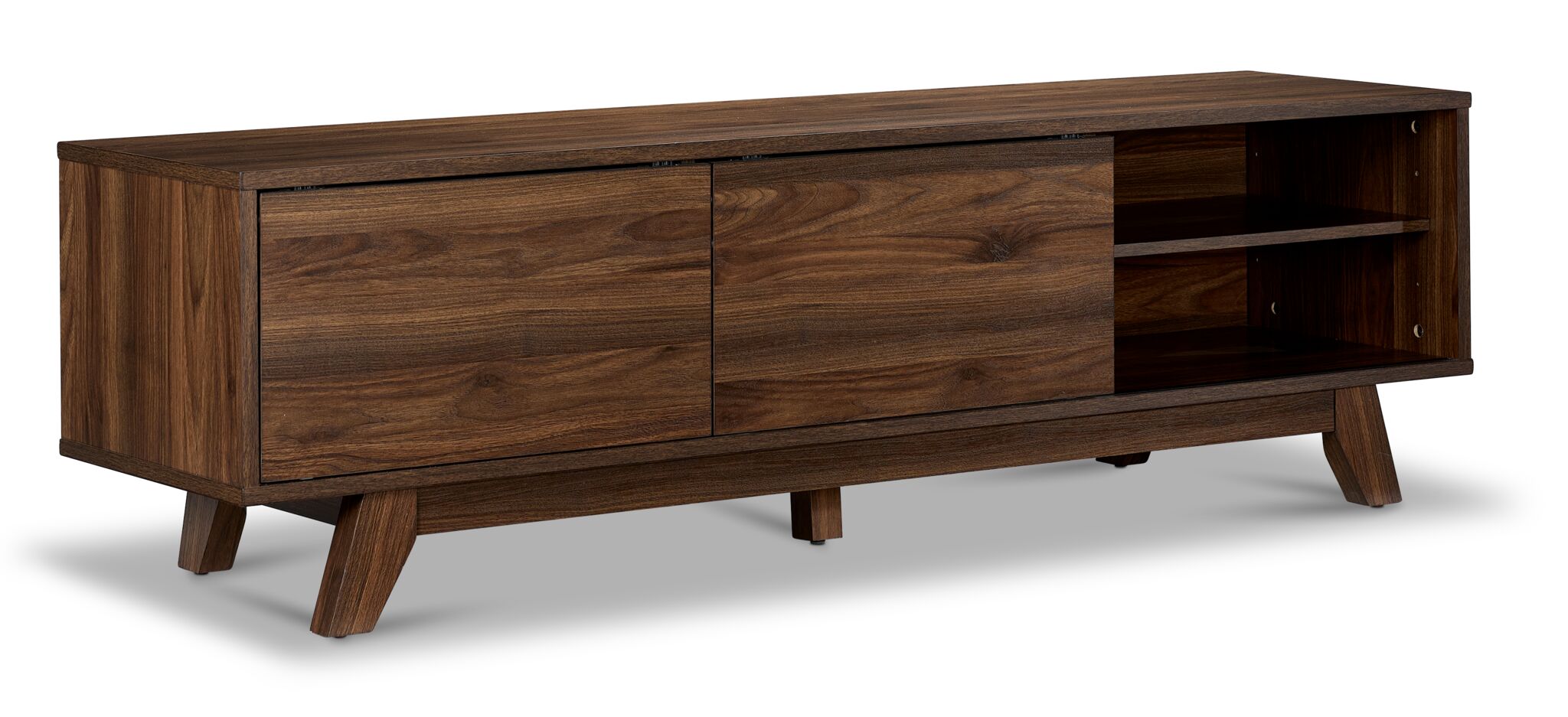 Karlee 63" TV Stand - Walnut Brown