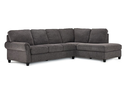 Kasey 2-Piece Sectional with Right Facing Chaise - Grey