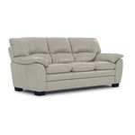 Kendrick Leather Sofa, Loveseat and Chair Set - Silver Grey