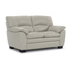 Kendrick Leather Loveseat - Silver Grey