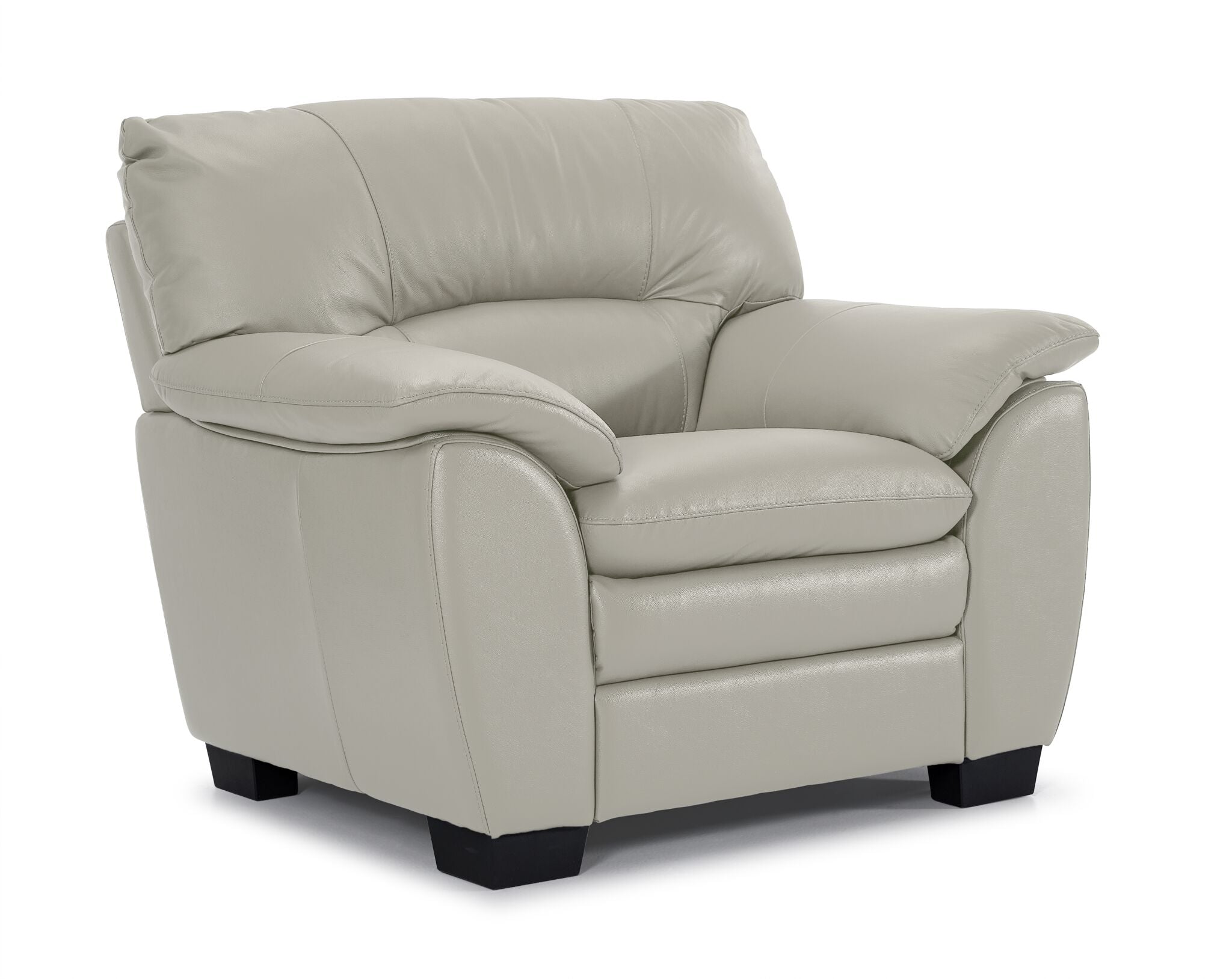 Kendrick Leather Chair - Silver Grey