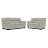Kendrick Leather Sofa and Loveseat Set - Silver Grey