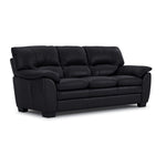 Kendrick Leather Sofa and Chair Set - Black