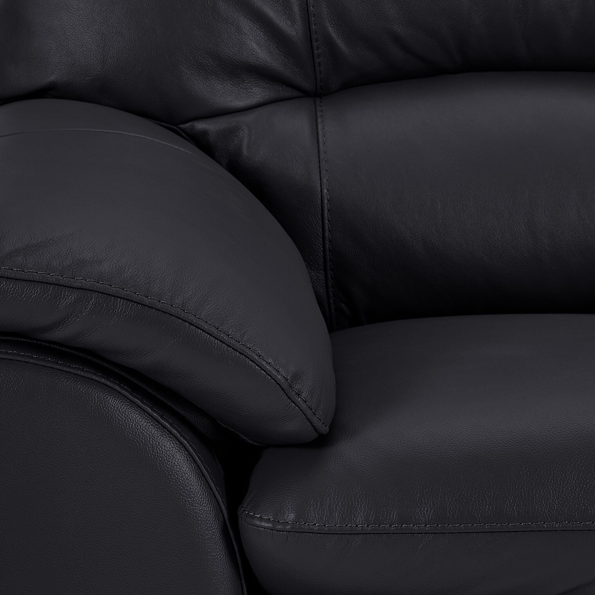 Kendrick Leather Sofa and Loveseat Set - Black