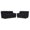 Kendrick Leather Sofa and Loveseat Set - Black