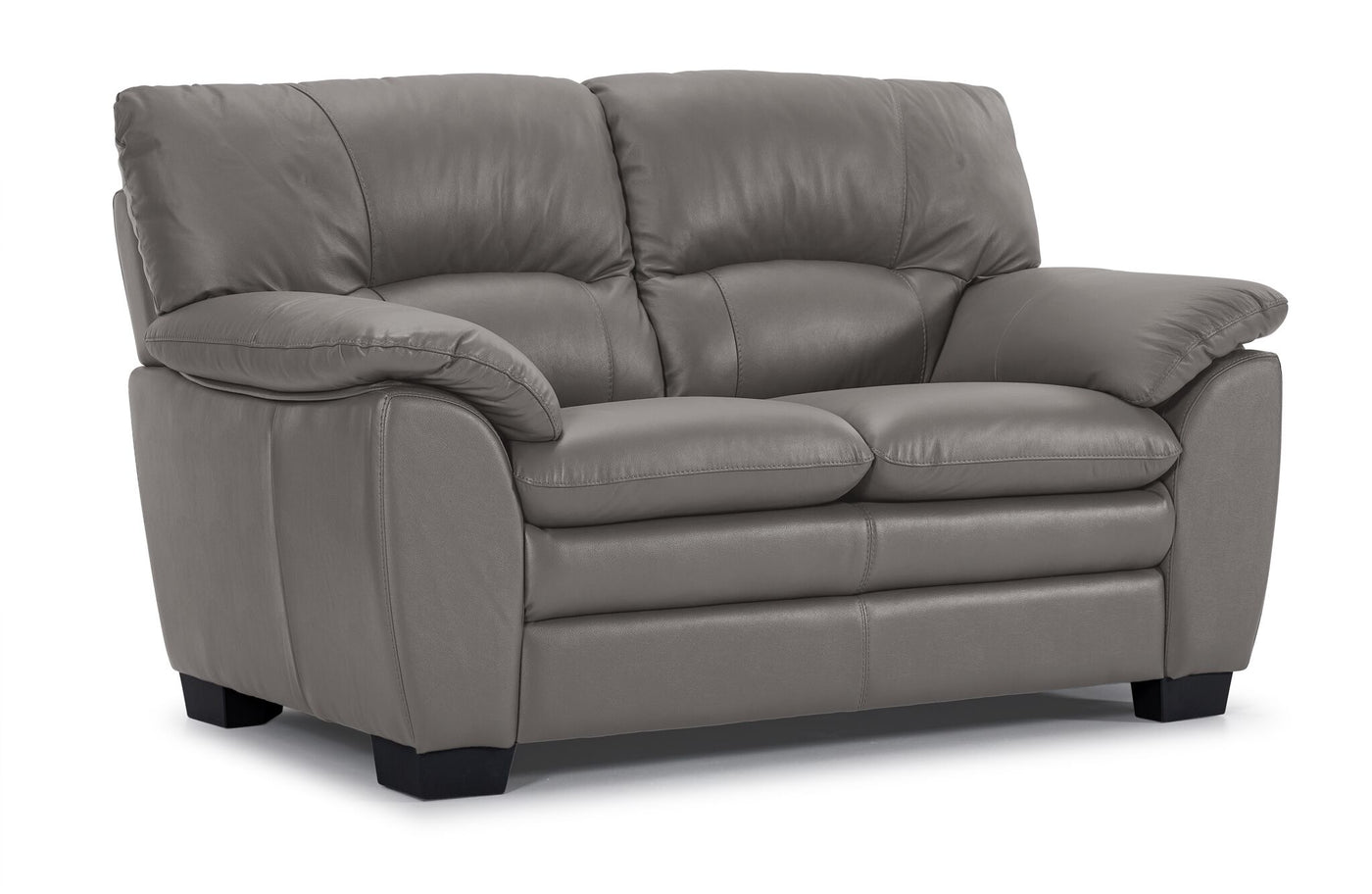 Kendrick Leather Sofa, Loveseat and Chair Set - Grey