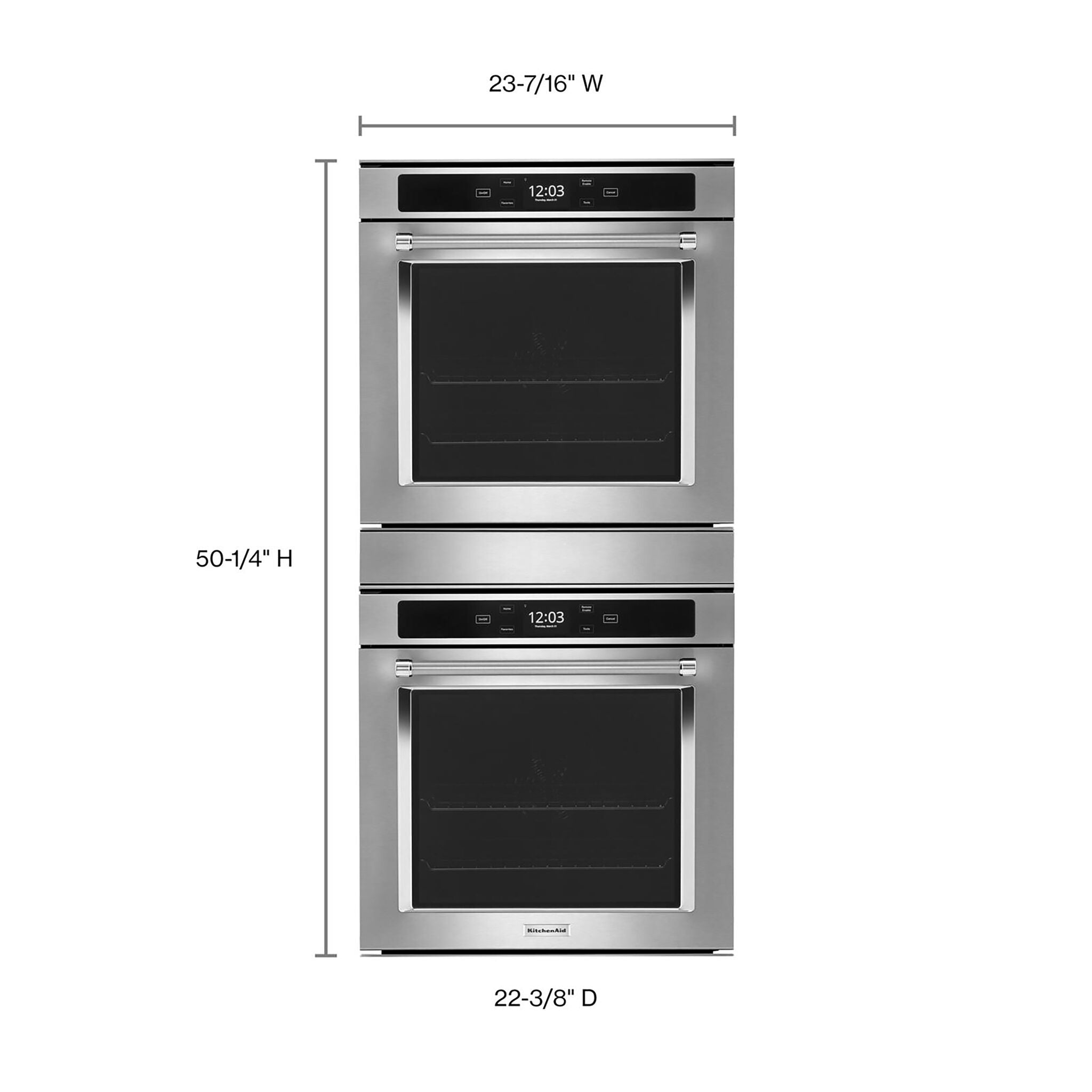 KitchenAid Fingerprint Resistant Stainless Steel 24" Double Wall Oven (5.8 Cu.Ft.) - KODC504PPS