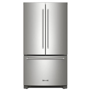 KitchenAid 35.75" 20 Cu. Ft. Fingerprint Resistant Stainless Steel Counter-Depth French Door Refrigerator - KRFC136RPS