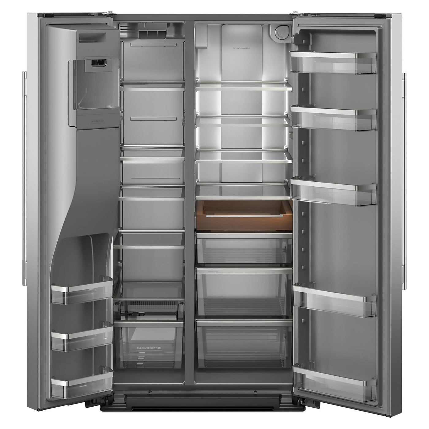KitchenAid 36" 28.7 Cu. Ft. Printshield Stainless Steel Side-by-Side Refrigerator - KRSF536RPS