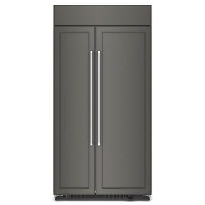 KitchenAid 40.75" 25.5 Cu. Ft. Panel-Ready Built-In Side-by-Side Refrigerator - KBSN702MPA