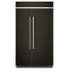 KitchenAid 46.75" 30 Cu. Ft. PrintShield Black Stainless Built-In Side-by-Side Refrigerator - KBSN708MBS