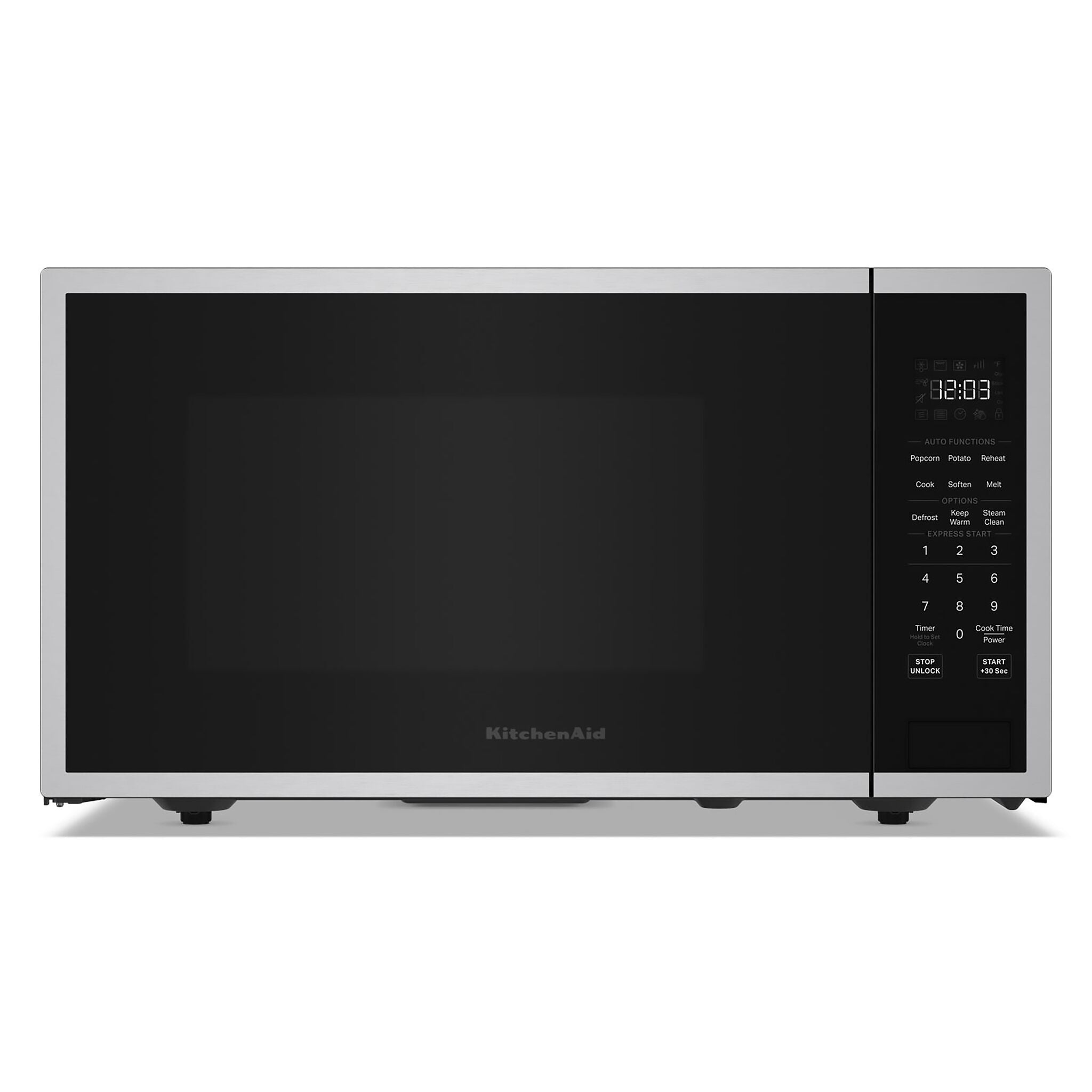 KitchenAid PrintShield Stainless Countertop Microwave 1.6 cu.ft.) - YKMCS122SPS