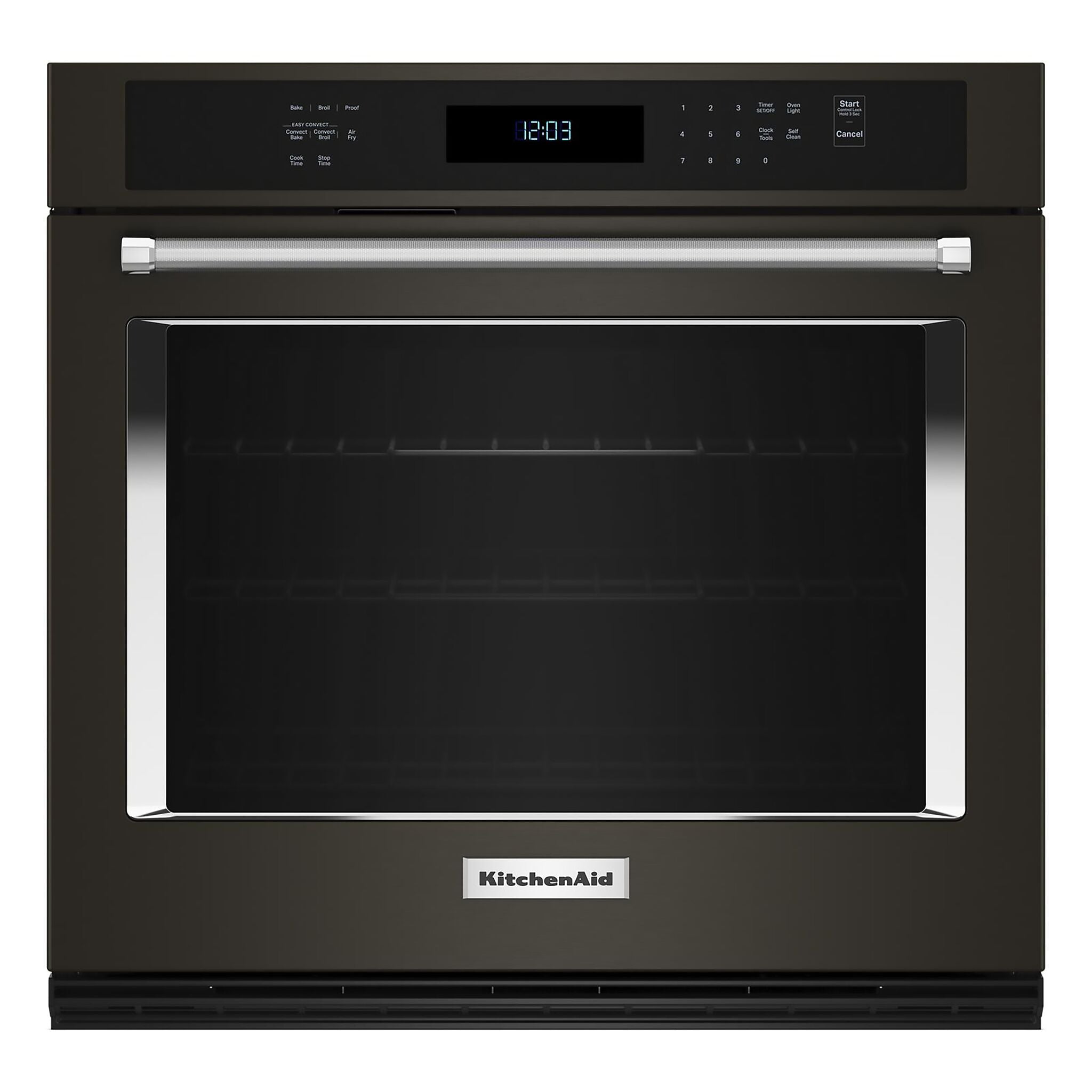 KitchenAid PrintShield™ Finish Black Stainless Steel 27" Wall Oven (4.3 Cu.ft.) - KOES527PBS