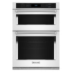 KitchenAid White 30” Wall Oven and Microwave Combination (5.0 Cu. Ft. / 1.4 Cu. Ft.) - KOEC530PWH