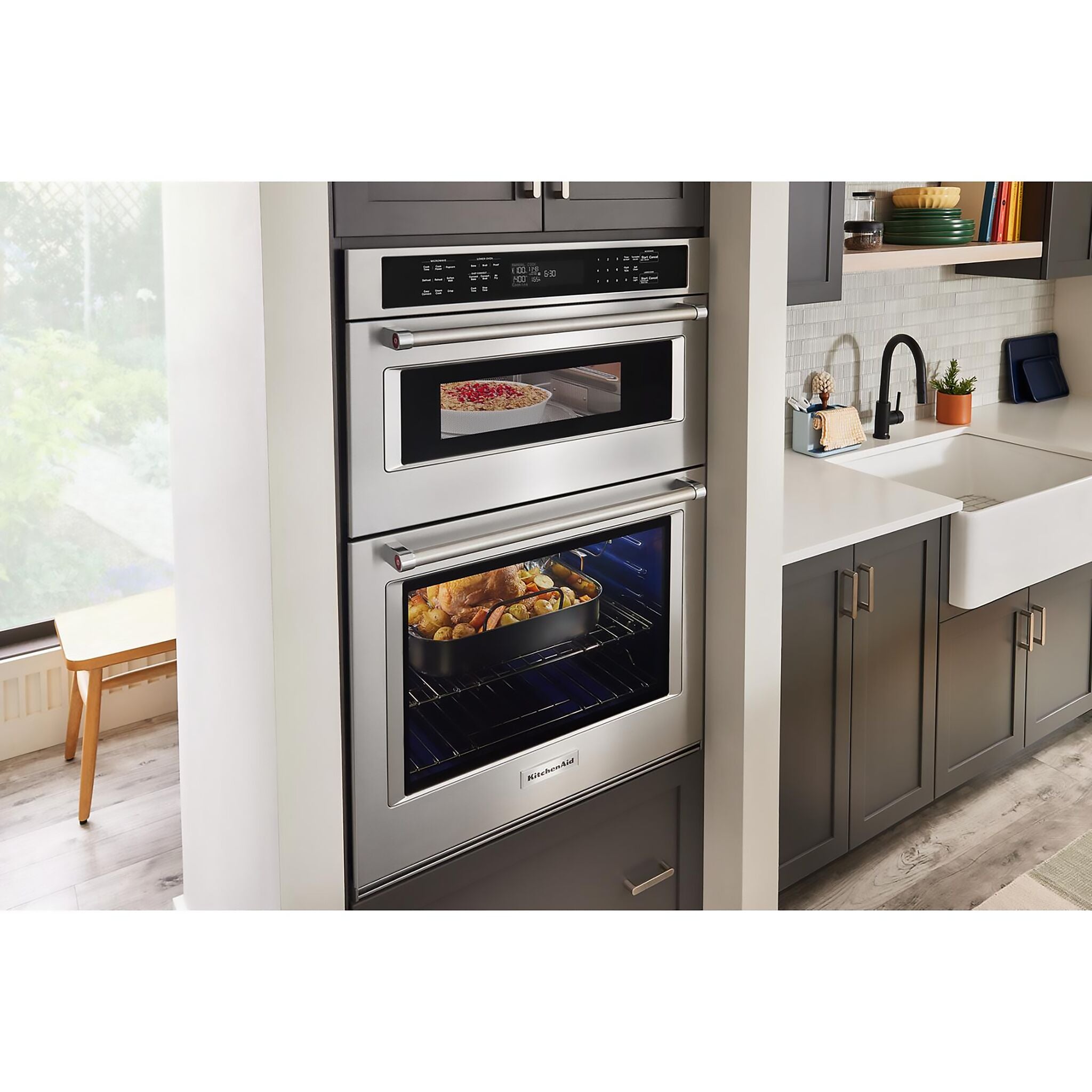 KitchenAid Stainless Steel 30" Wall Oven and Microwave Combination (5.0 Cu. Ft. / 1.4 Cu. Ft.) - KOEC530PSS