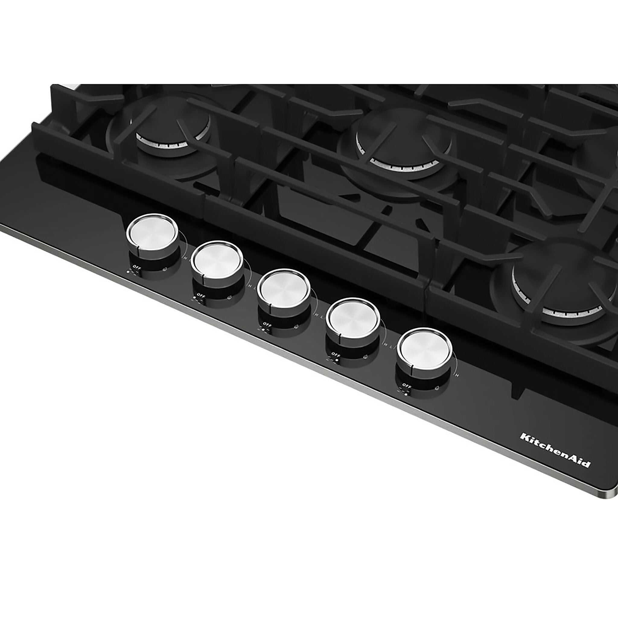 KitchenAid Black 30" Gas Cooktop - KCGG530PBL