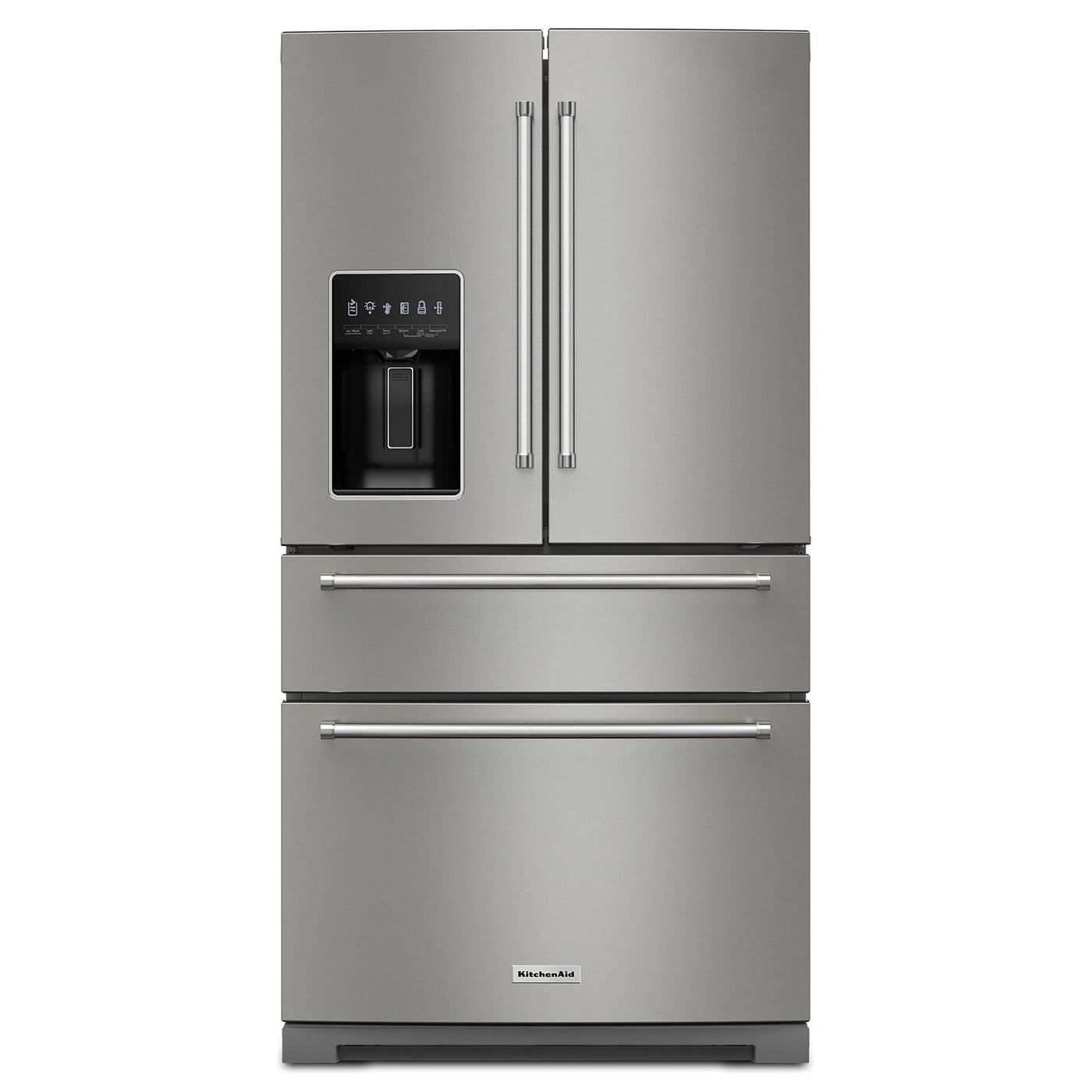 KitchenAid 35.75" 26.2 Cu. Ft. PrintShield Stainless French Door Refrigerator - KRMF536RPS