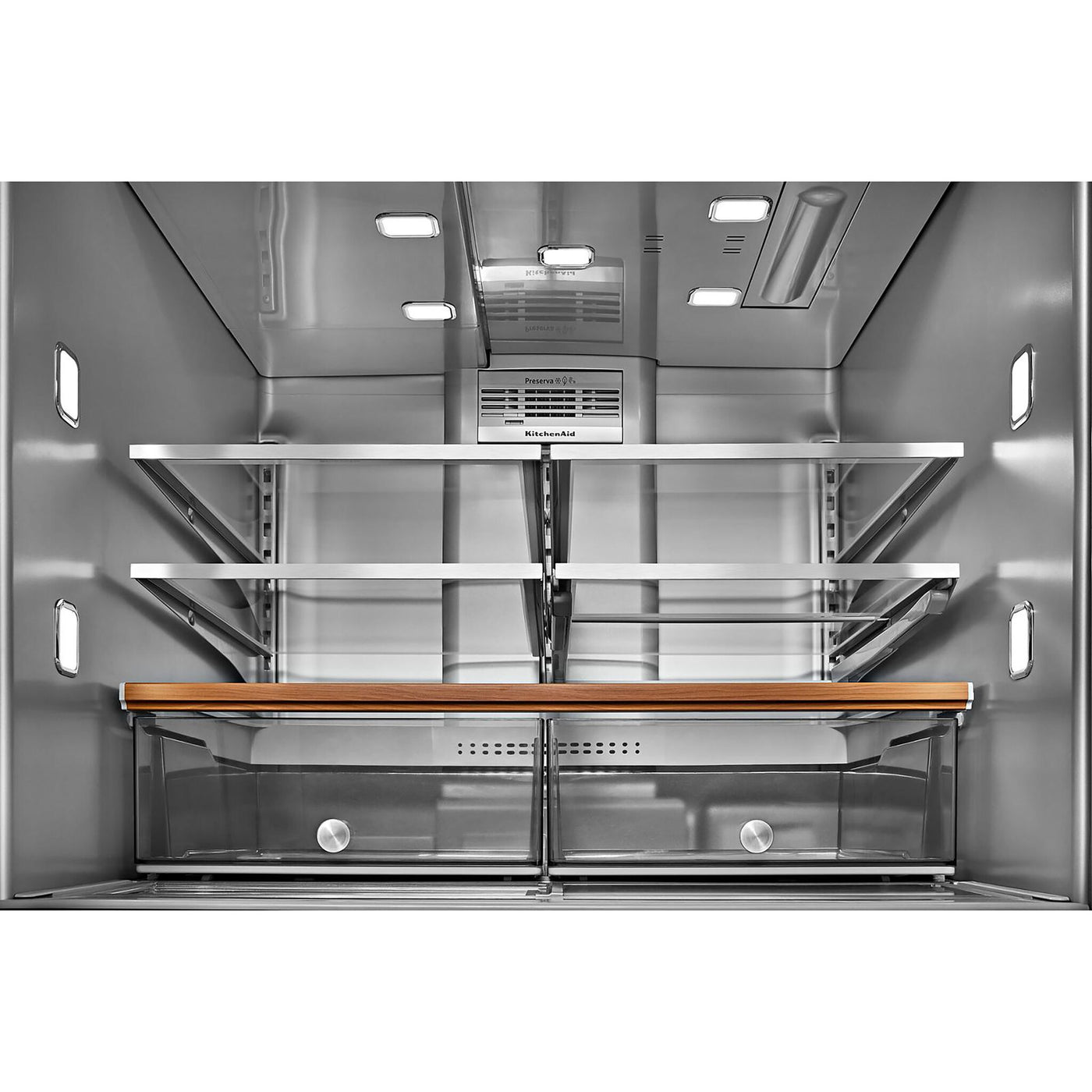 KitchenAid 35.75" 26.2 Cu. Ft. PrintShield Stainless French Door Refrigerator - KRMF536RPS