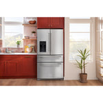 KitchenAid 35.75" 26.2 Cu. Ft. PrintShield Stainless French Door Refrigerator - KRMF536RPS