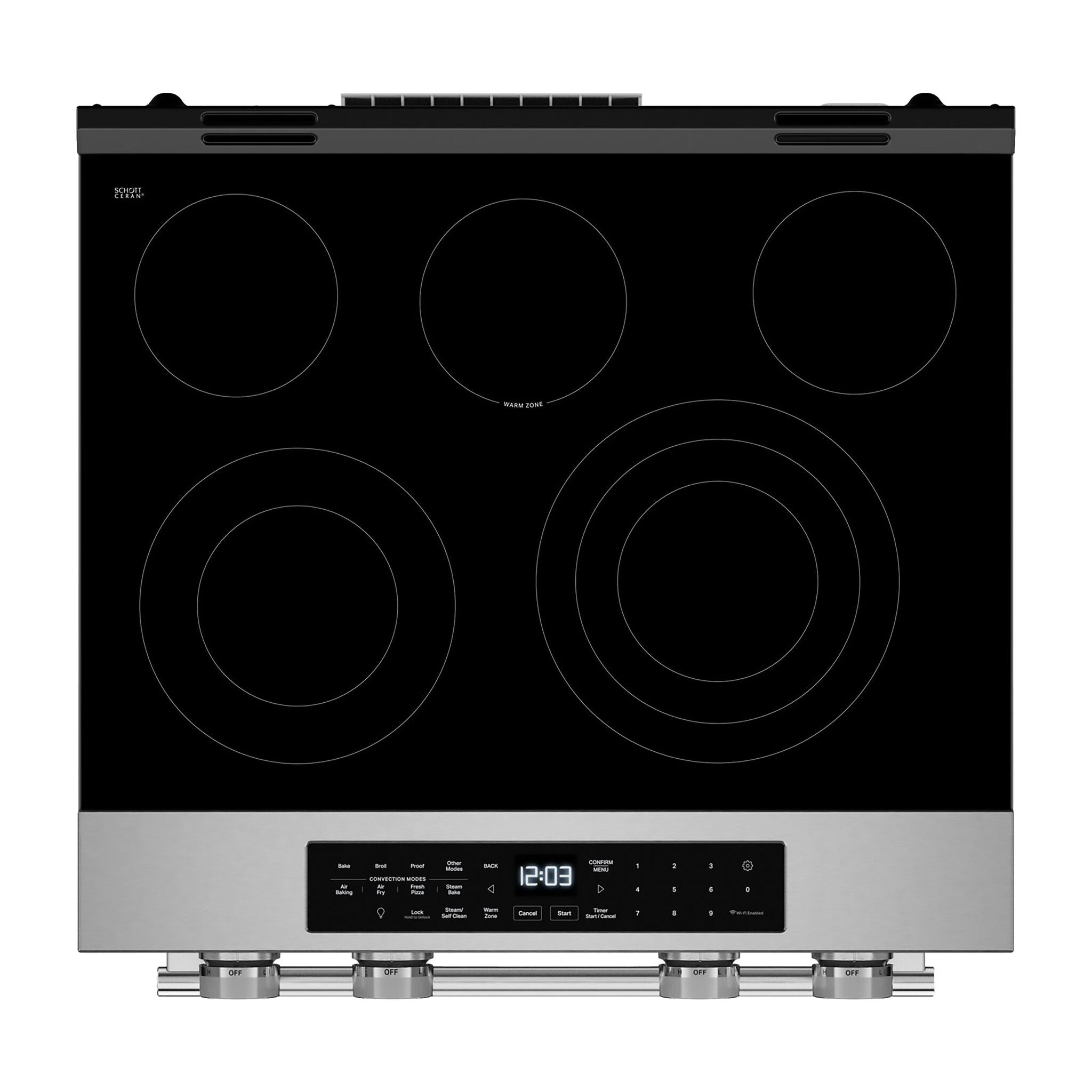 KitchenAid PrintShield Stainless Slide-in Electric Convection Range (5.3 cu.ft.) - YKSES330SPS