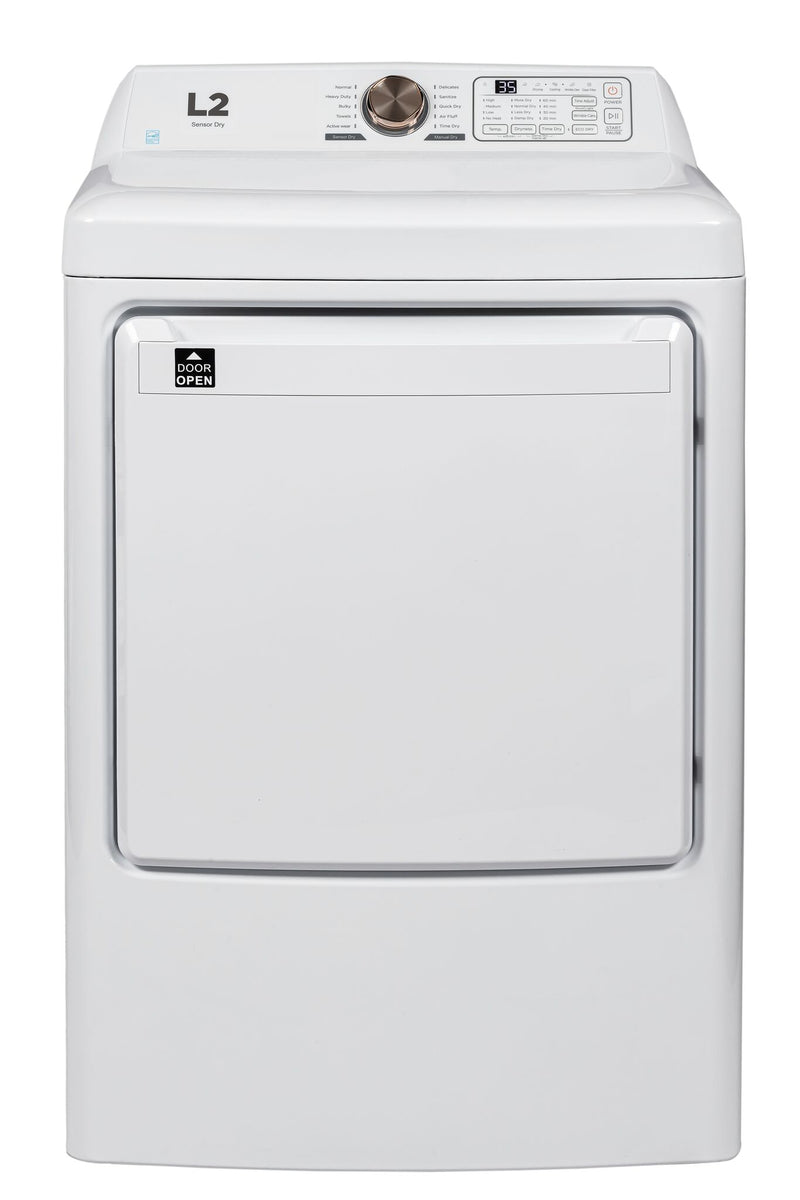 L2 White Electric Dryer (7.0 Cu.ft) - LE47A3AWW | Leon's