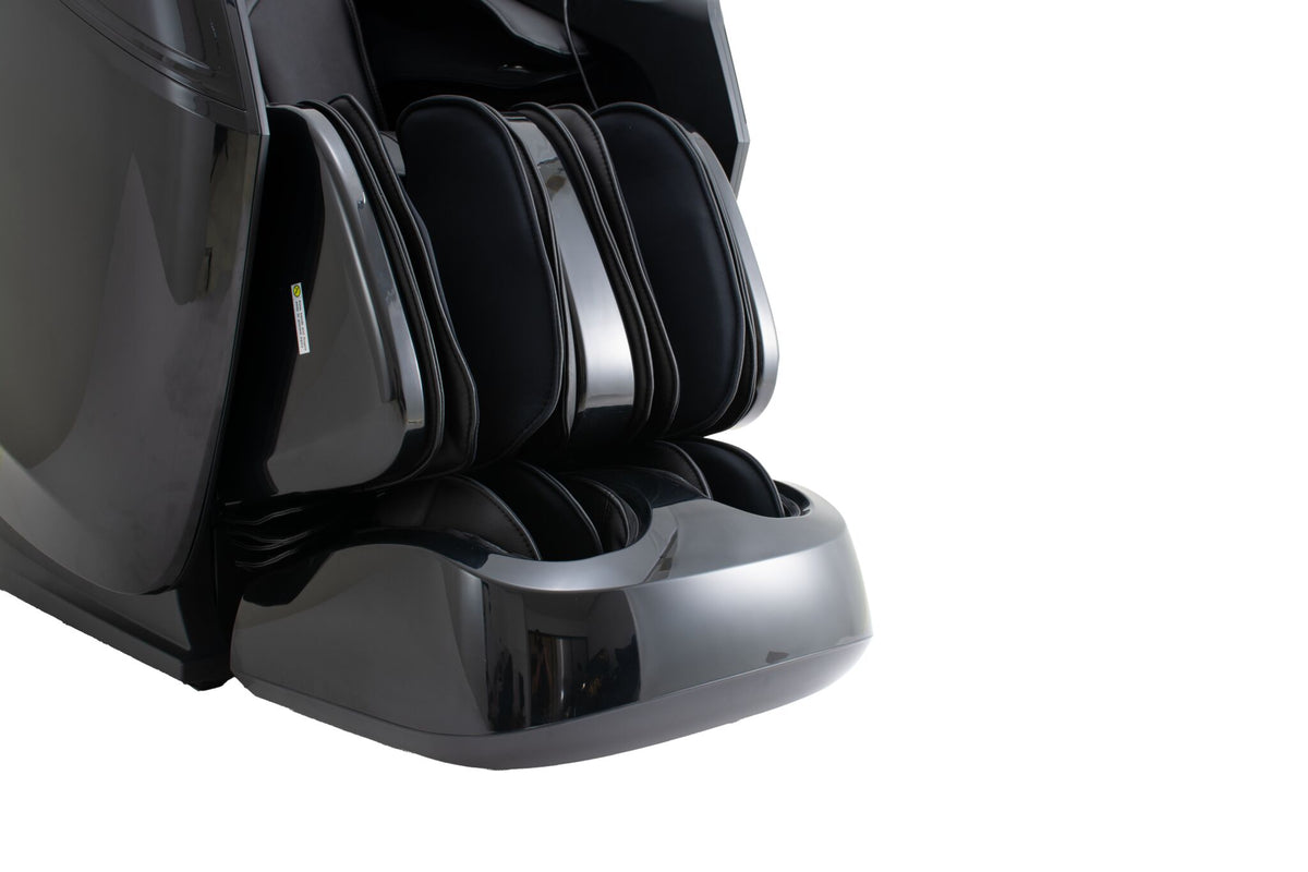 Close-up of the L2 Zen Elite Massage Chair padded calf and foot massage compartments