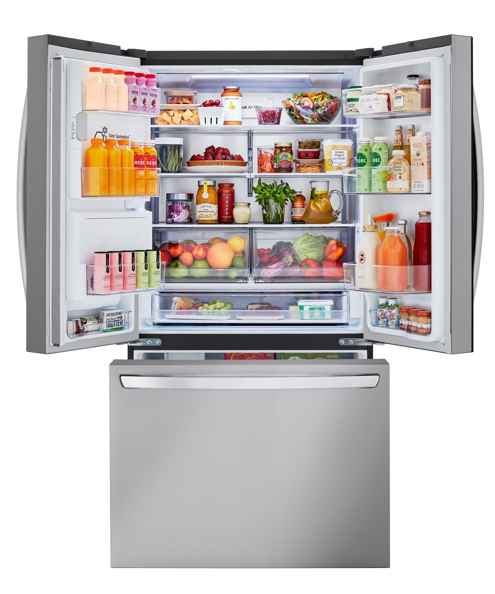 LG 35.75" 31 Cu. Ft. Smudge Resistant Stainless Steel Smart French Door Refrigerator with Dual Ice - LRFXS3106S
