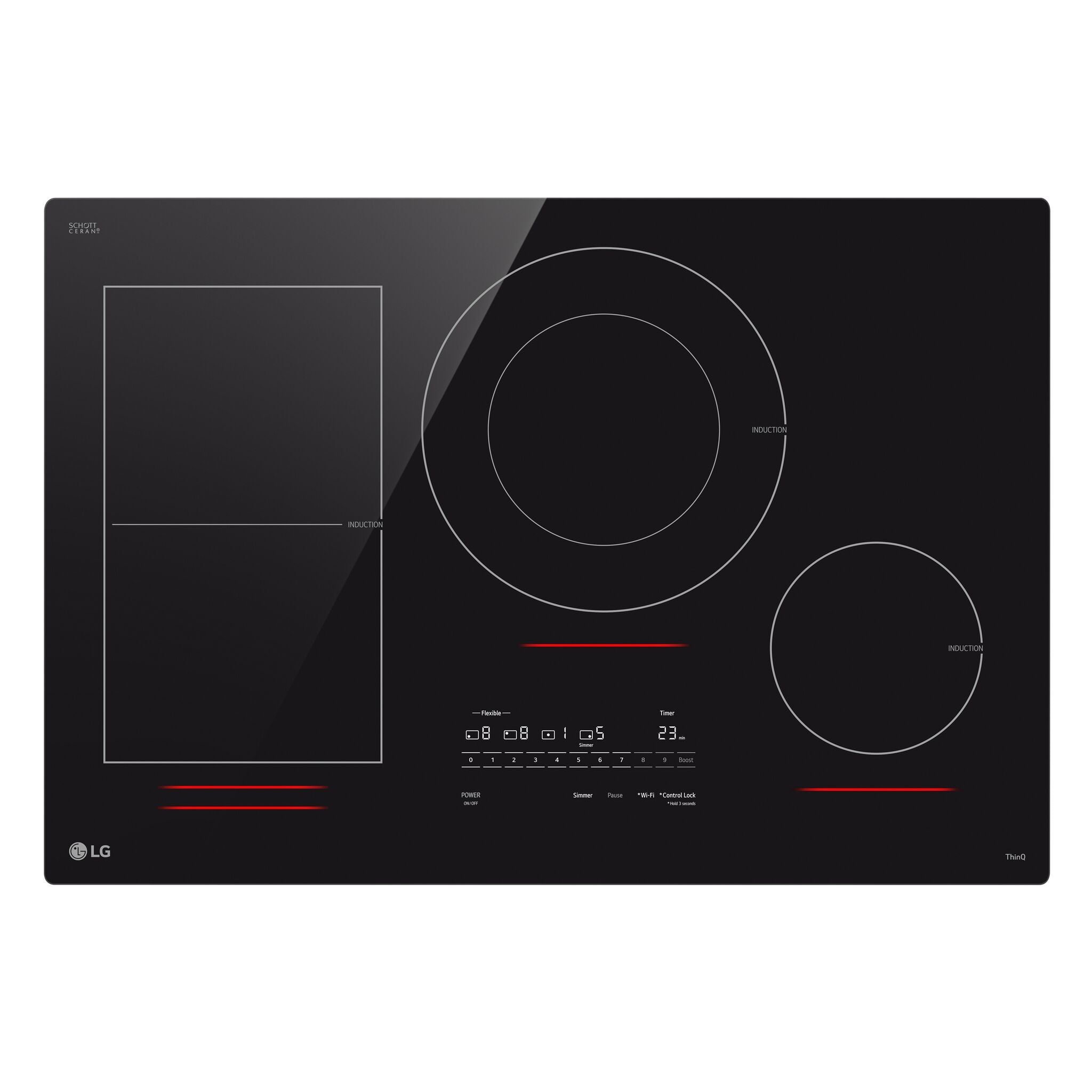 LG Black 30” Induction Cooktop with 5000W UltraHeat™ Element - CBIH3017BE