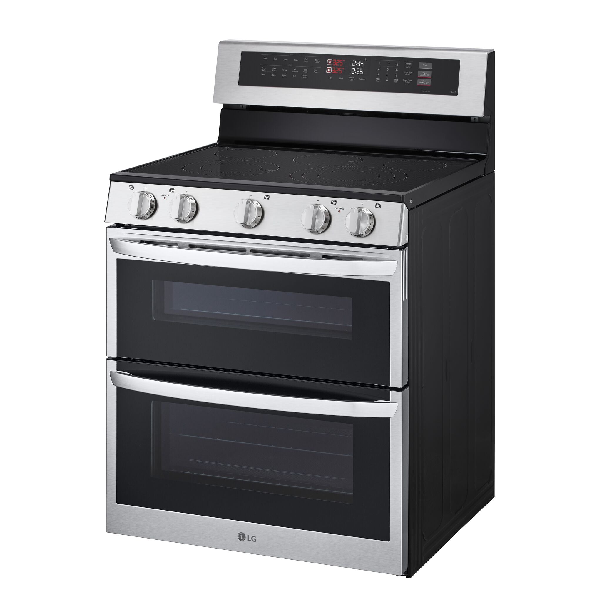 LG Stainless Steel Electric Double Oven Freestanding Range with ProBake Convection® and Air Fry (7.3 Cu.Ft) - LDEL7324SE
