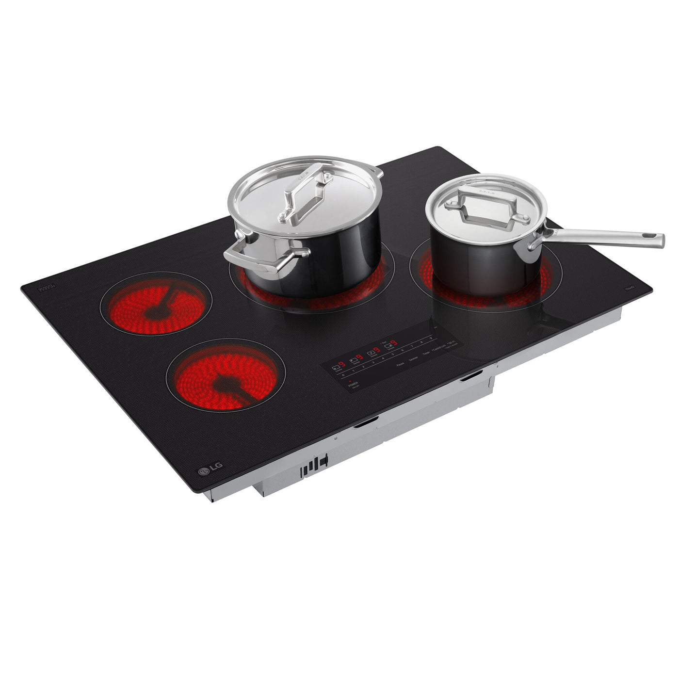 LG Black Smart 30" Electric Cooktop - CBEW3013BE