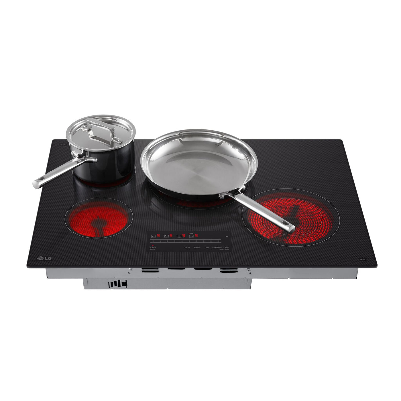 LG Black Smart 30" Electric Cooktop - CBEW3013BE