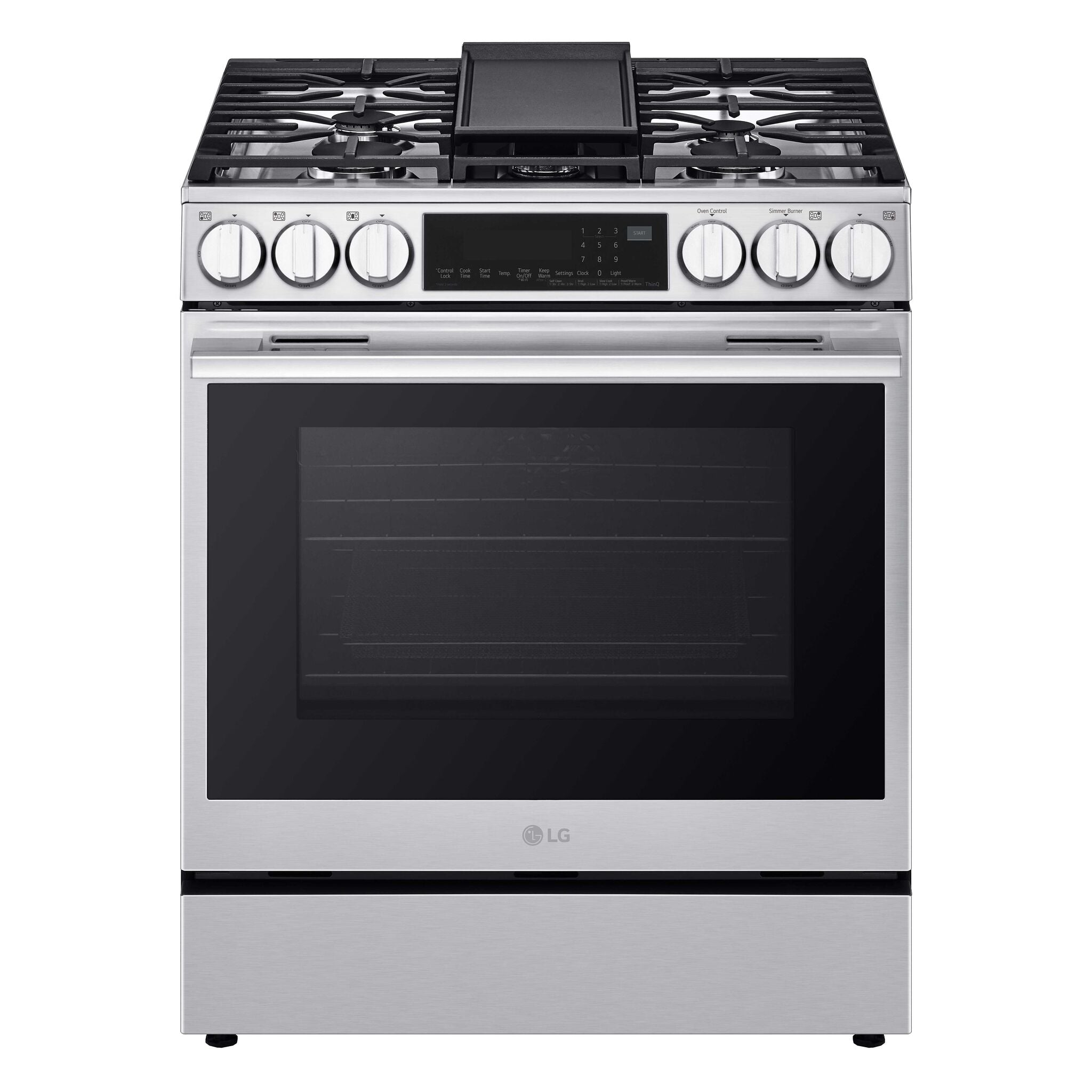 LG Smudge Resistant Stainless Steel Smart Gas Slide-In Range with Air Fry (6.3 Cu.Ft) - LSGL6335X