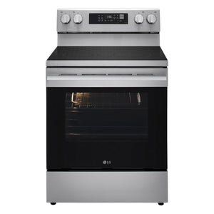 LG Stainless Steel Smart Electric Freestanding Range with Air Fry (6.3 Cu.Ft) - LREN6323YE