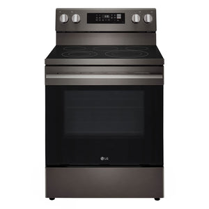 LG Black Stainless Steel Smart Electric Freestanding Range with Air Fry (6.3 Cu.Ft) - LREN6323ZE