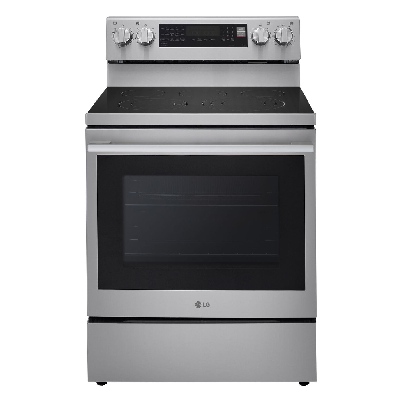 LG Smudge Resistant Stainless Steel Smart Electric Freestanding Range with Air Sous Vide (6.3 Cu.Ft) - LREN6325XE