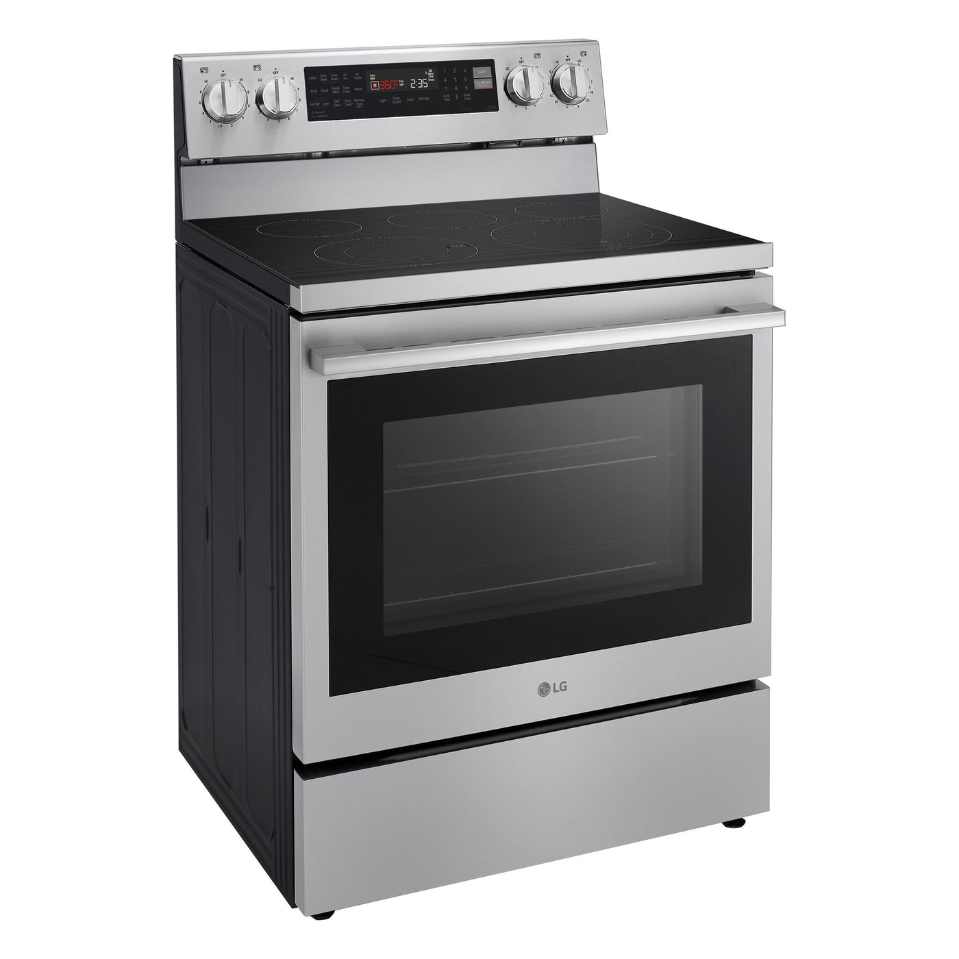 LG Smudge Resistant Stainless Steel Smart Electric Freestanding Range with Air Sous Vide (6.3 Cu.Ft) - LREN6325XE