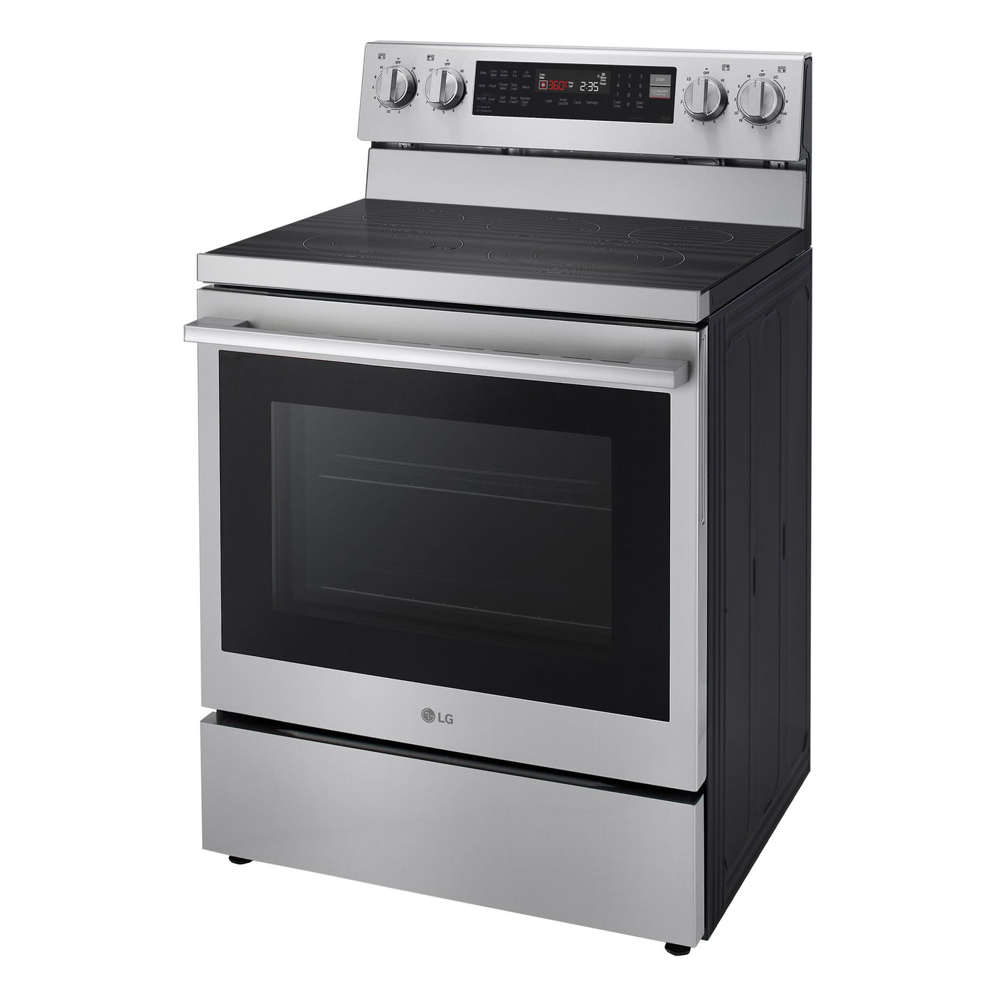 LG Smudge Resistant Stainless Steel Smart Electric Freestanding Range with Air Sous Vide (6.3 Cu.Ft) - LREN6325XE