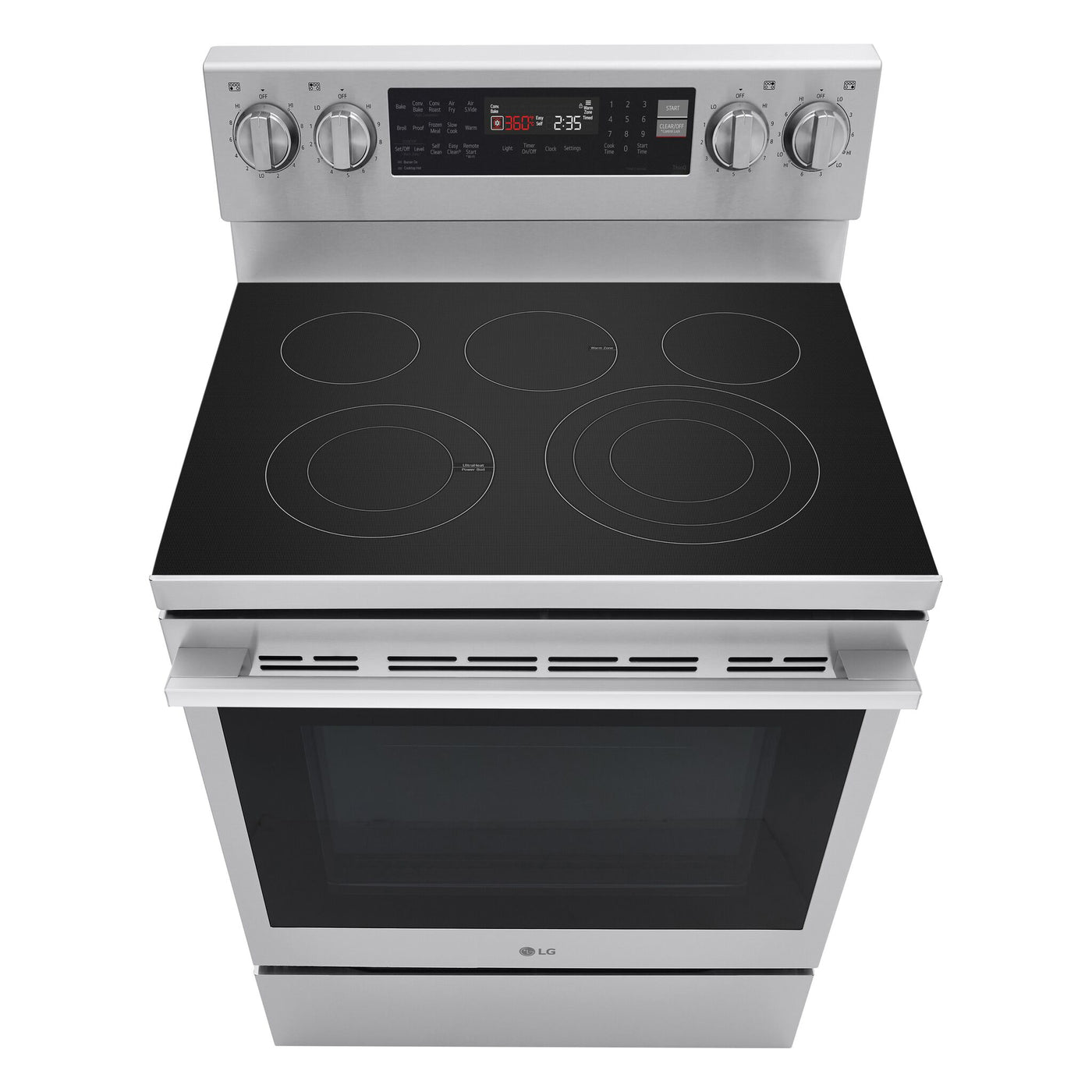 LG Smudge Resistant Stainless Steel Smart Electric Freestanding Range with Air Sous Vide (6.3 Cu.Ft) - LREN6325XE