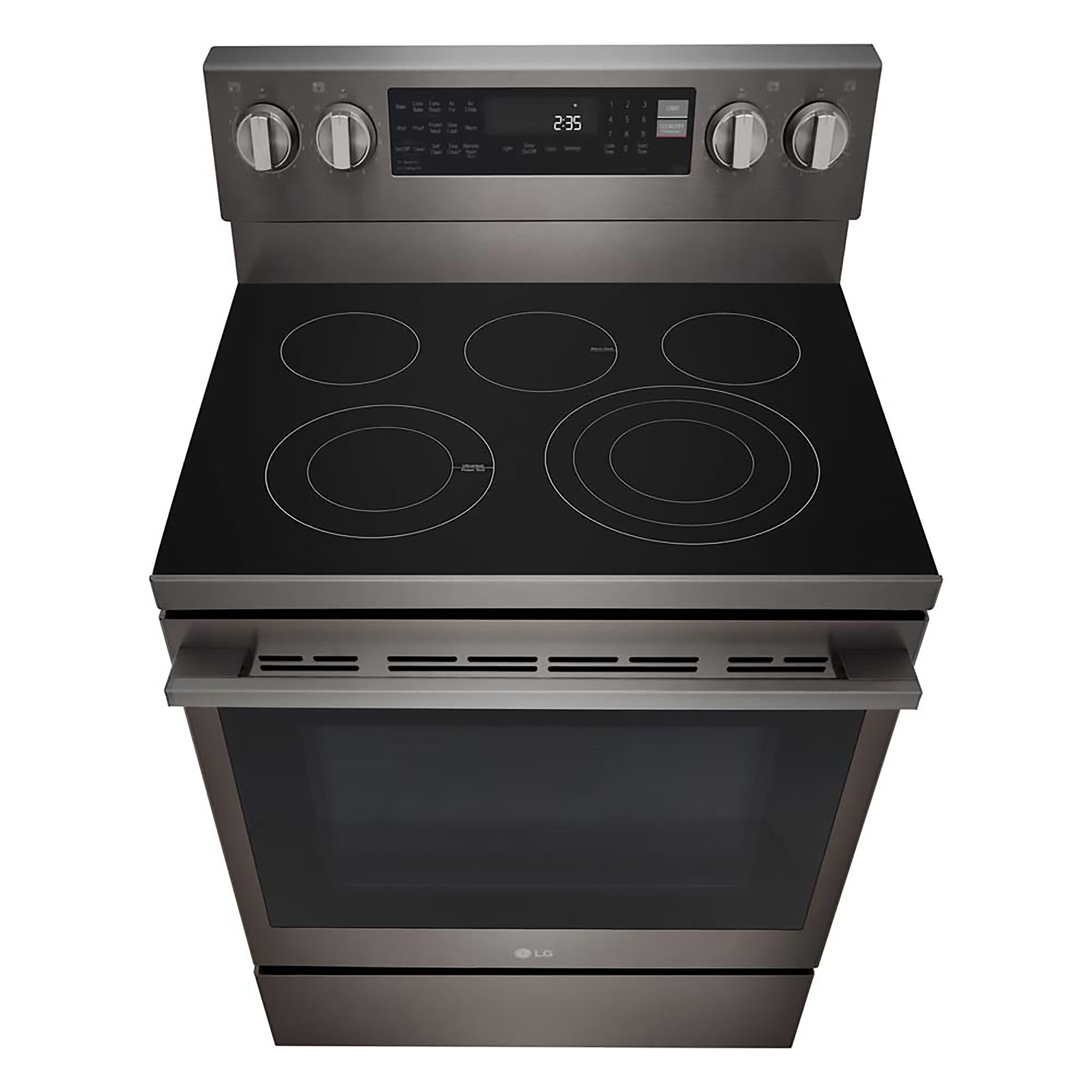 LG Smudge Resistant Black Stainless Steel Smart Electric Freestanding Range with Air Sous Vide (6.3 Cu.Ft) - LREN6325ZE