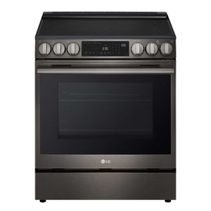 LG Smudge Resistant Black Stainless Steel Smart Electric Slide-In Range with Air Sous Vide (6.3 Cu.Ft) - LSEL6335ZE