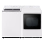 LG White Mega Capacity Smart Top Load Washer (5.8 Cu. Ft) & Electric Dryer with AI Sensing (7.3 Cu.Ft) - WT8200CW/DLE8200W