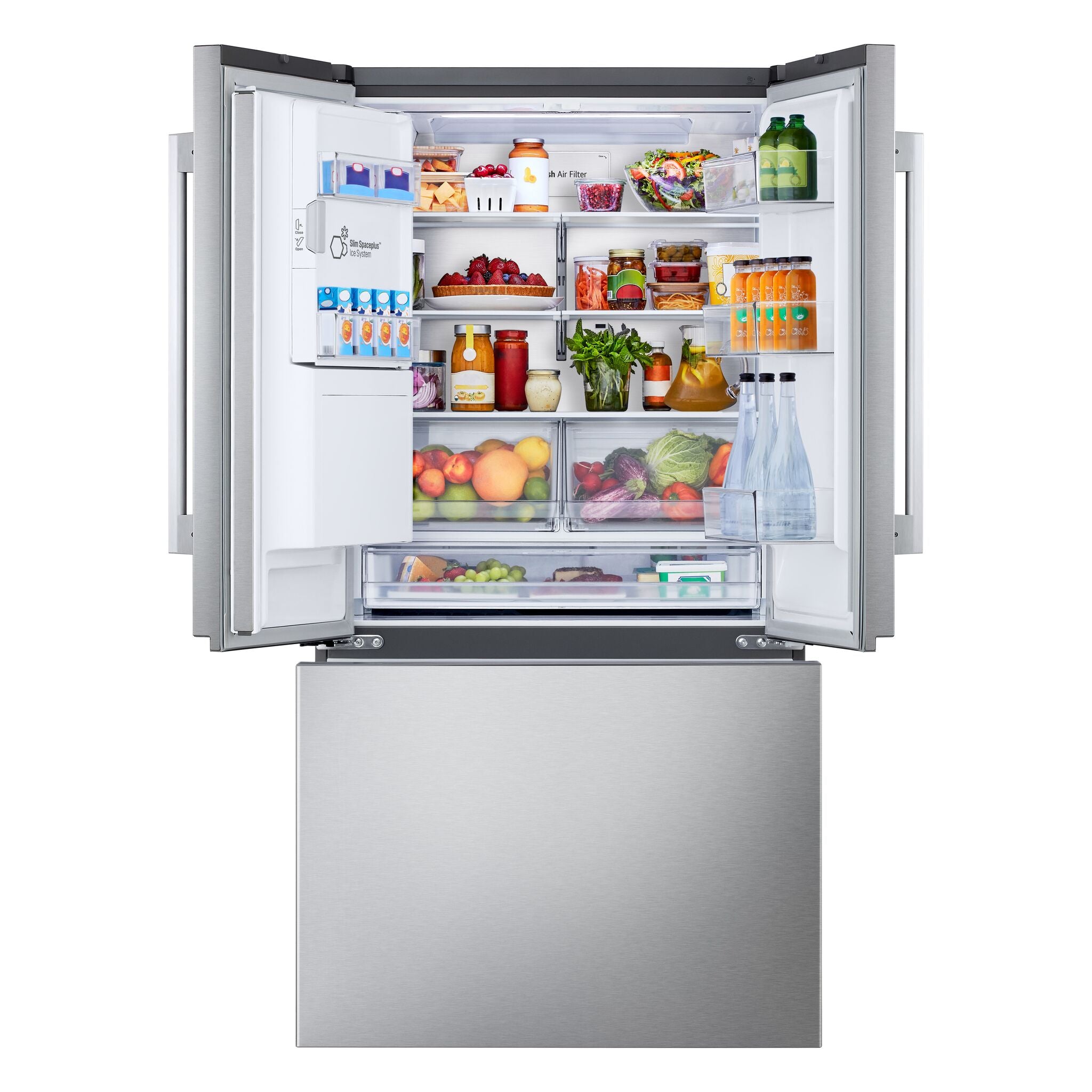LG 36" 23.7 Cu. Ft. Smudge-Resistant Stainless Steel Counter-Depth MAX Smart Refrigerator with Zero Clearance Hinge System - LF24Z6330S