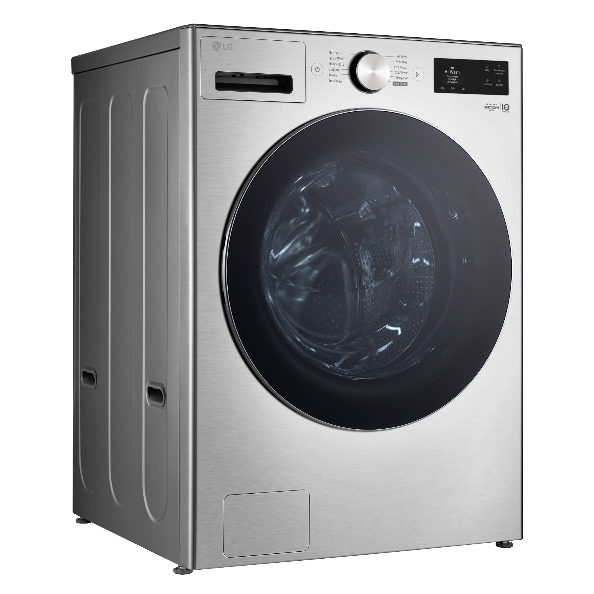 LG Graphite Steel Smart Washer with AI DD, TurboWash 360 and Allergiene Cycle (5.8 cu. ft.) - WM5800HVA