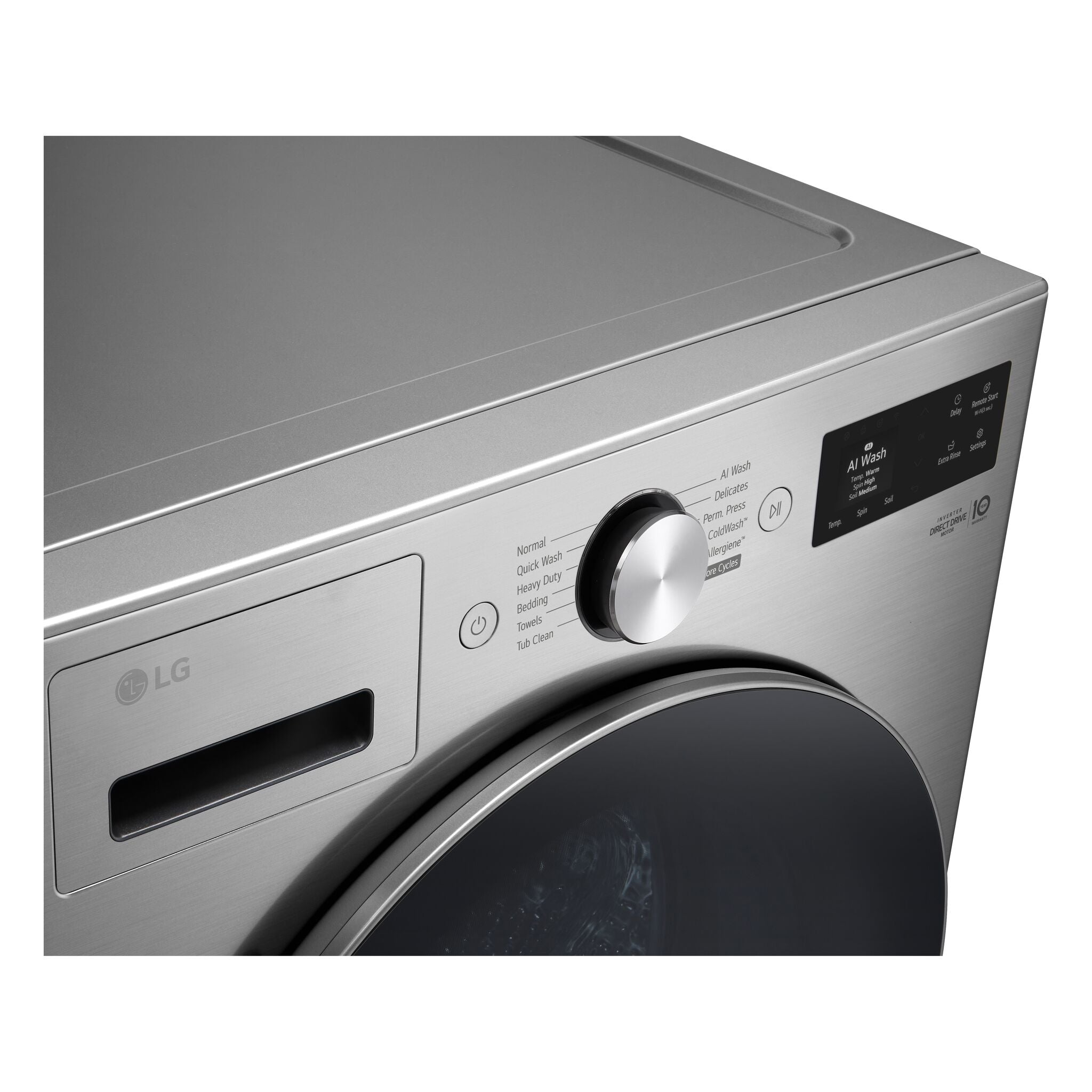 LG Graphite Steel Smart Washer with AI DD, TurboWash 360 and Allergiene Cycle (5.8 cu. ft.) - WM5800HVA