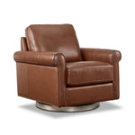 Laguna Leather Swivel Chair - Brown