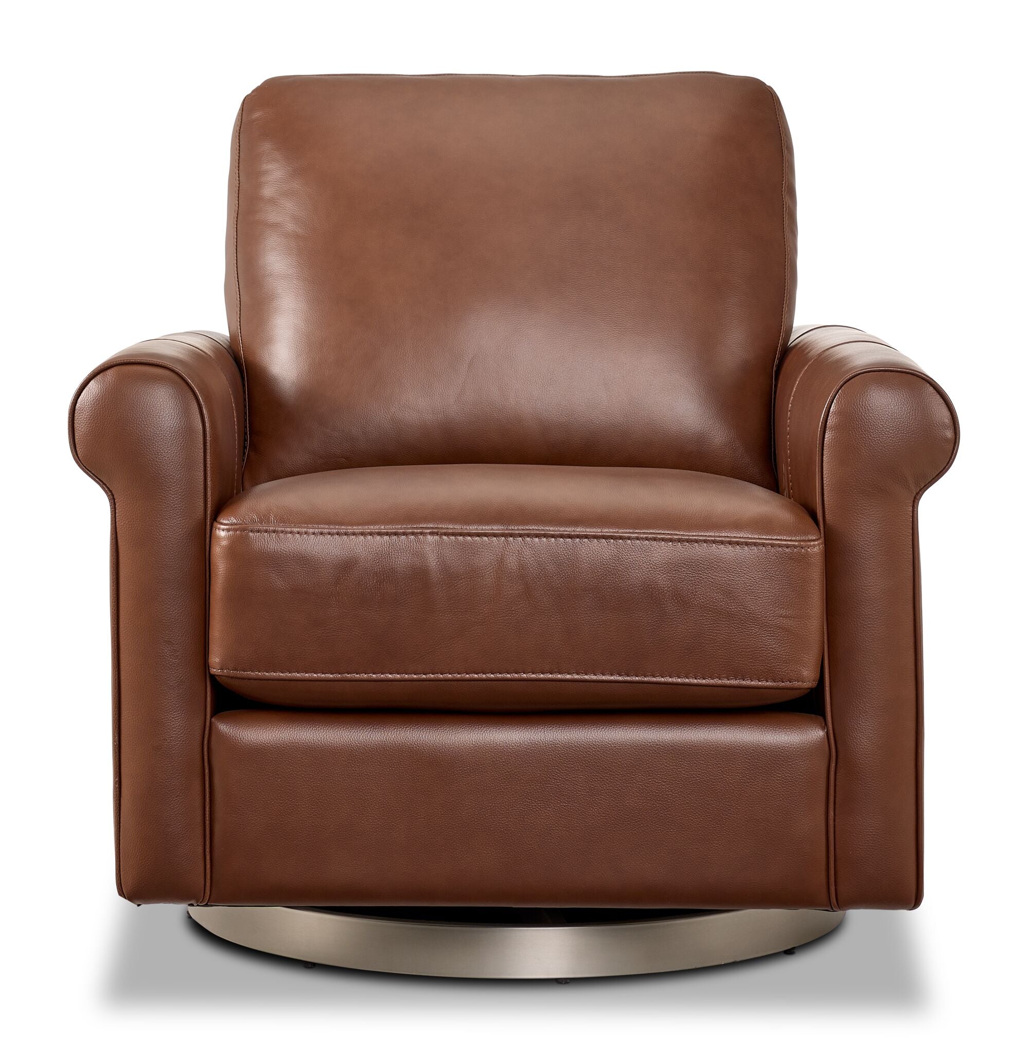Laguna Leather Swivel Chair - Brown