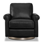 Laguna Leather Swivel Chair - Black