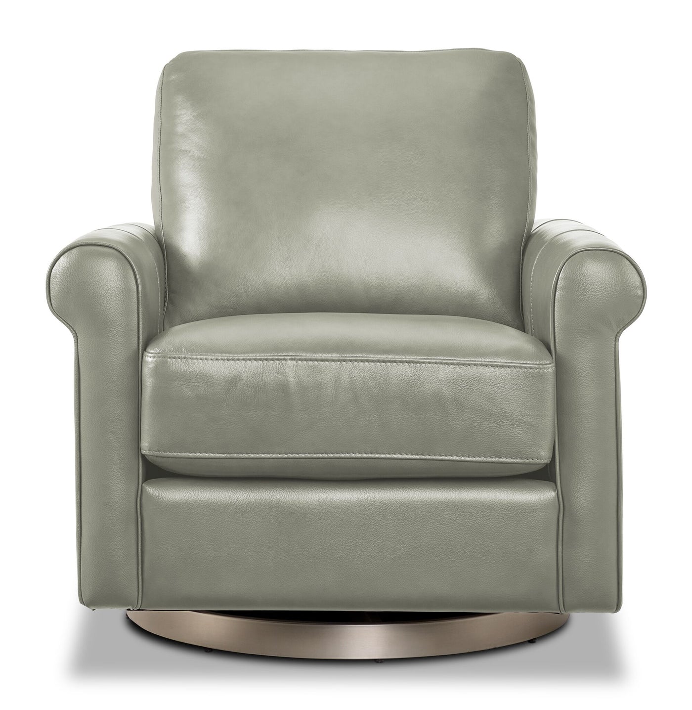 Laguna Leather Swivel Chair - Grey